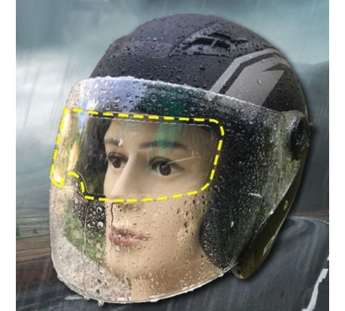 Motosiklet  Kaskı İçin Yağmur Kaydırıcı