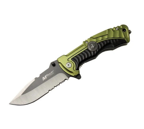 Mtech 4-12-1 Haki Kurtarma / Kamp Çakısı 21cm- Yarı Otomatik, Testere Detaylı, Cam Kırma Aparatlı, Kemerlikli Mtech 4-12-1 Haki Kurtarma / Kamp Çakısı 21cm- Yarı Otomatik, Testere Detaylı, Cam Kırma Aparatlı, Kemerlikli