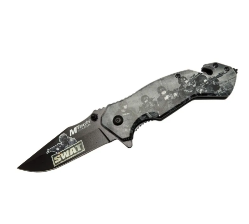 Mtech 4 23 6 Swat Kurtarma / Kamp Çakı 20cm - Yarı Otomatik, Kemerlikli, Cam Kırma Ve İp Kesme Aparatlı Mtech 4 23 6 Swat Kurtarma / Kamp Çakı 20cm - Yarı Otomatik, Kemerlikli, Cam Kırma Ve İp Kesme Aparatlı