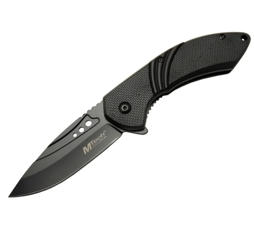Mtech 4212 Siyah Kamp Çakı 20cm- Yarı Otomatik, Kemerlikli, Oluklu Mtech 4212 Siyah Kamp Çakı 20cm- Yarı Otomatik, Kemerlikli, Oluklu