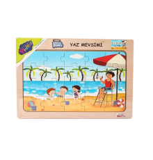 ONY-117/118/119/120 Ahşap Eğitici Puzzle -Yaz Mevsimi