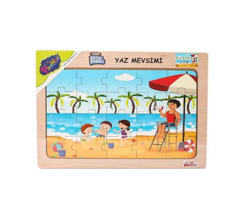ONY-117/118/119/120 Ahşap Eğitici Puzzle -Yaz Mevsimi ONY-117/118/119/120 Ahşap Eğitici Puzzle -Yaz Mevsimi