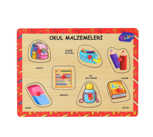 ONY-196-197 Ahşap Tutmalı Okul Malzemeleri -Onyıl Oyuncak ONY-196-197 Ahşap Tutmalı Okul Malzemeleri -Onyıl Oyuncak