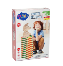 ONY-358 Ahşap 100 Parça Sihirli Bloklar