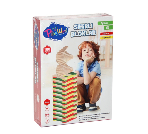 ONY-358 Ahşap 100 Parça Sihirli Bloklar