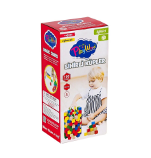 ONY-359 Ahşap Sihirli Küpler 100 Parça -Onyıl Oyuncak
