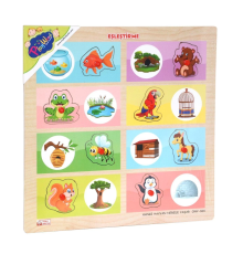ONY-363-364 Ahşap Tutmalı Eşleştirme Hangi Hayvan Nerede Yaşar -Onyıl
