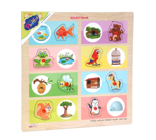 ONY-363-364 Ahşap Tutmalı Eşleştirme Hangi Hayvan Nerede Yaşar -Onyıl ONY-363-364 Ahşap Tutmalı Eşleştirme Hangi Hayvan Nerede Yaşar -Onyıl
