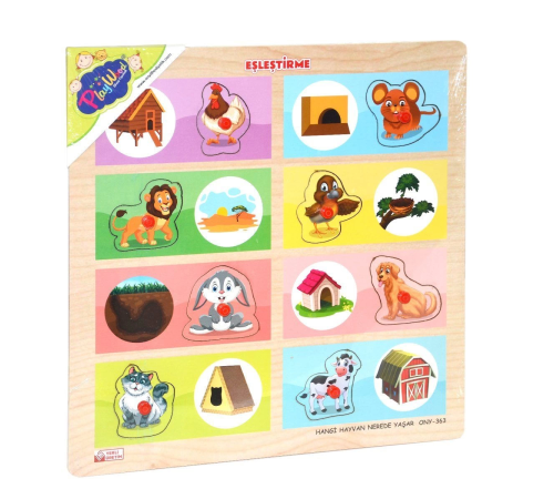 ONY-363-364 Ahşap Tutmalı Eşleştirme Hangi Hayvan Nerede Yaşar -Onyıl ONY-363-364 Ahşap Tutmalı Eşleştirme Hangi Hayvan Nerede Yaşar -Onyıl