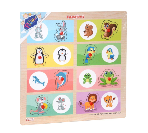 ONY-366-367 Ahşap Tutmalı Eşleştirme -Hayvanlar ve Yavruları ONY-366-367 Ahşap Tutmalı Eşleştirme -Hayvanlar ve Yavruları
