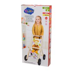 ONY-386 Ahşap Oyuncak Bebek Arabası