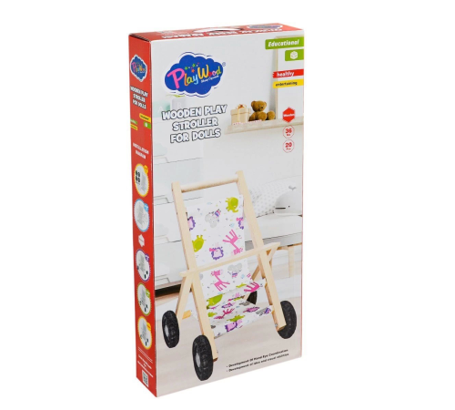 ONY-386 Ahşap Oyuncak Bebek Arabası ONY-386 Ahşap Oyuncak Bebek Arabası