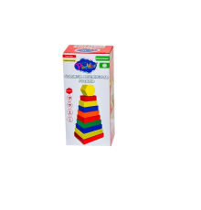 ONY-393 Ahşap Dikdörtgen Renkli Kule - Onyıl Oyuncak