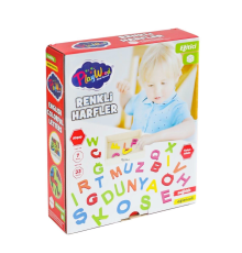 ONY-402 Ahşap Renkli Harfler 33 Parça