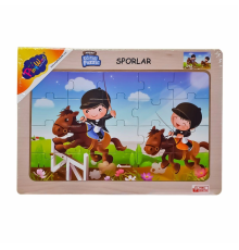 ONY-85-86-87-88 Ahşap Eğitici Puzzle Sporlar -Onyıl