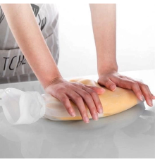 Orta Hamur Torbası Silikon Şeffaf Hamur Yoğurma Torbası Ekmek Makarna Mantı  Hamuru Kolay Yo