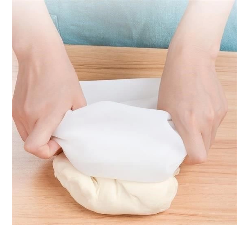 Orta Hamur Torbası Silikon Şeffaf Hamur Yoğurma Torbası Ekmek Makarna Mantı  Hamuru Kolay Yo
