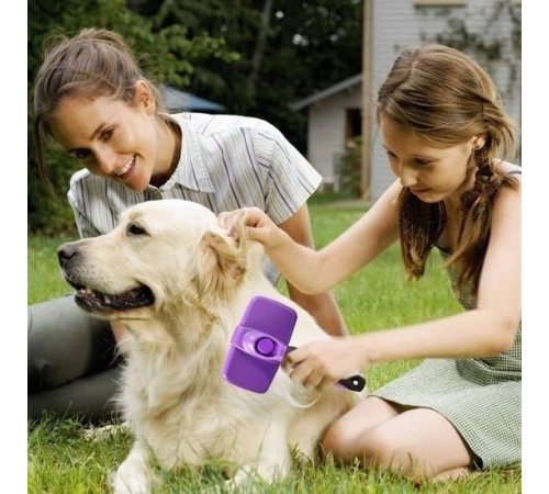 Otomatik Temizlenebilen Tuşlu Pratik Kedi Köpek Tüy Toplama Fırçası