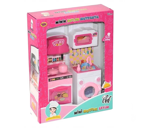 Oydaş Minik Şefler Mutfakta Fırın ve Çamaşır Makinesi 2'li Set 02358 Oydaş Minik Şefler Mutfakta Fırın ve Çamaşır Makinesi 2'li Set 02358