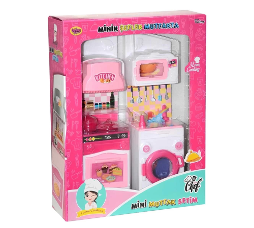 Oydaş Minik Şefler Mutfakta Fırın ve Çamaşır Makinesi 2'li Set 02358 Oydaş Minik Şefler Mutfakta Fırın ve Çamaşır Makinesi 2'li Set 02358