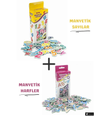 Oyuncak Manyetik Mıknatıslı Türkçe - İngilizce Harfler ve Sayılar Eğitici Alfabe ve Sayı Magnet