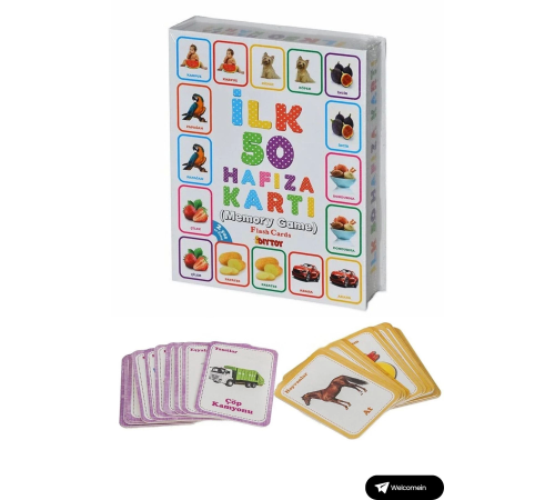 Oyuncak Minik Bebeğimin İlk 50 Hafıza Kartları ve İlk 50 Meyve Sebze Kartları Flash Kart 2'li Set Oyuncak Minik Bebeğimin İlk 50 Hafıza Kartları ve İlk 50 Meyve Sebze Kartları Flash Kart 2'li Set