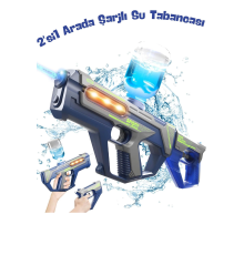 Şarjlı Ledli Işıklı Su Tabancası ve Tüfek 2’si 1 Arada Oyuncak