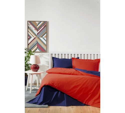 Özdilek Çift Kişilik Ranforce Nevresim Takımı Colormix Kırmızı Lacivert
