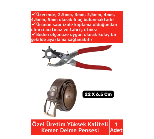 Özel Üretim Yüksek Kaliteli Delik Uç Açıcı Ayarlanabilir 6 Farklı Uçlu Metal Kemer Delme Pensesi Özel Üretim Yüksek Kaliteli Delik Uç Açıcı Ayarlanabilir 6 Farklı Uçlu Metal Kemer Delme Pensesi