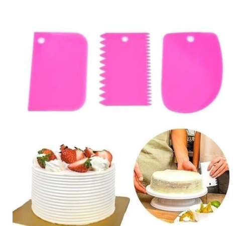 Pasta Hamur Şekillendirici Spatula Kesici Kazıyıcı Dekoratör Set - Stokta Olan Renk Gönderilir Pasta Hamur Şekillendirici Spatula Kesici Kazıyıcı Dekoratör Set - Stokta Olan Renk Gönderilir