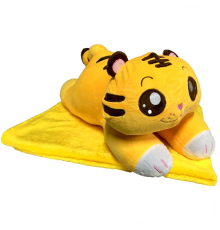 Peluş Battaniyeli Yatan Kedi 55 cm.