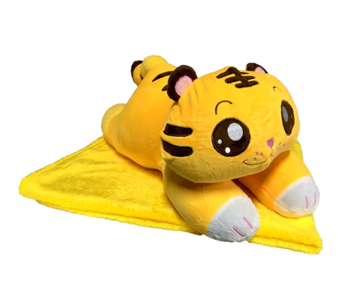 Peluş Battaniyeli Yatan Kedi 55 cm.