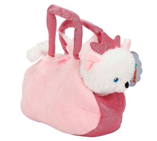 Peluş Kedi Köpek Taşıma Çantalı 20 cm