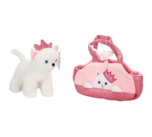Peluş Kedi Köpek Taşıma Çantalı 20 cm