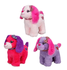 Peluş Köpek Oturan Renkli 25 Cm 1 Adet Fiyatıdır