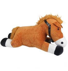 Peluş Yatan Kahverengi At 75 cm.