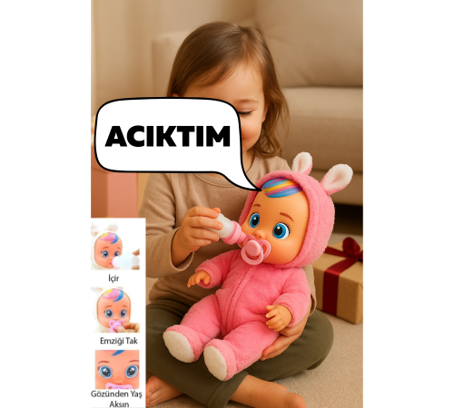 Pembe Kız Ağlayan Ve Konuşan Et Bebek İNTERAKTİF İSTEKLERİNİ YERİNE GETİR BEBEK Pembe Kız Ağlayan Ve Konuşan Et Bebek İNTERAKTİF İSTEKLERİNİ YERİNE GETİR BEBEK
