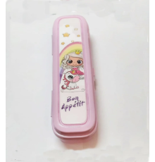 Pembe Multi Renkli Kapaklı Kalemlik Kutusu -Çanta İçi Saklama - Diş Fırçası - Makyaj Fırçası Kutu (336336)