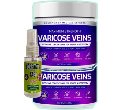Pharmapulse Varicose Veins Purple Bakım Kremi 100 ml x 2 adet + Çörek Otu Yağı 30 ml Pharmapulse Varicose Veins Purple Bakım Kremi 100 ml x 2 adet + Çörek Otu Yağı 30 ml