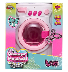 Pilli Işıklı ve Sesli Küçük Çamaşır Makinesi 02603