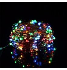 Pilli Renkli Peri Led Işık Dekoratif Aydınlatma 5 Metre RGB Led