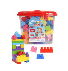 Play Blox Yapı Oyuncakları 107 Parça Kovalı Parlak Renkler Mega Blok Seti 3103