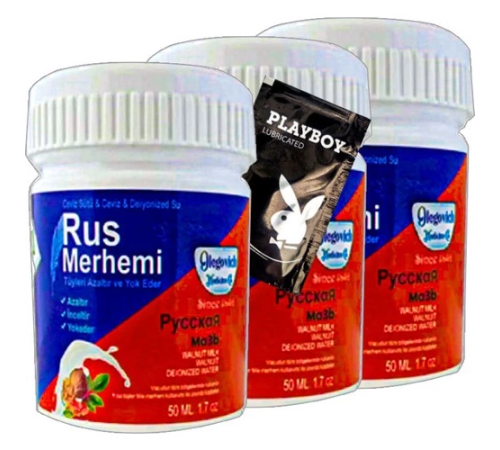 Etkili Blue Rus Merhemi 3'lü x 50 ml Tüy Dökücü Krem + 1 Armağan Jel - 000031KI Etkili Blue Rus Merhemi 3'lü x 50 ml Tüy Dökücü Krem + 1 Armağan Jel - 000031KI