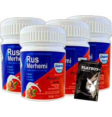 Etkili  Blue Rus Merhemi 4 Tane x 50 ml Tüy Dökücü Krem + 1 Armağan Jel