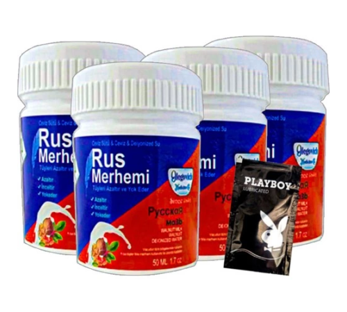 Etkili Blue Rus Merhemi 4 Tane x 50 ml Tüy Dökücü Krem + 1 Armağan Jel Etkili Blue Rus Merhemi 4 Tane x 50 ml Tüy Dökücü Krem + 1 Armağan Jel