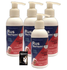Etkili  Blue Tüy Dökücü Krem 4 Tane x 150 ml Cevizli & Ceviz Sütlü Rus Merhemi + Yanında Jel - 000031KI