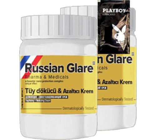 Etkili Rusian Glare Nano 2'li x 50 ml Rus Merhemi Tüy Dökücü Azaltıcı Krem + 1 Armağan Jel - 000031KI Etkili Rusian Glare Nano 2'li x 50 ml Rus Merhemi Tüy Dökücü Azaltıcı Krem + 1 Armağan Jel - 000031KI