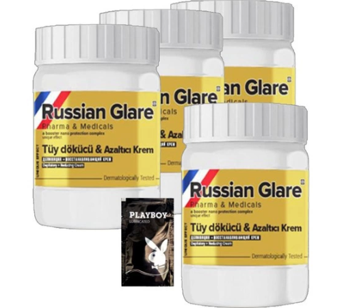 Etkili Rusian Glare Nano 4 Tane x 50 ml Tüy Dökücü Azaltıcı Krem Rus Merhemi + Yanında Jel - 000031KI Etkili Rusian Glare Nano 4 Tane x 50 ml Tüy Dökücü Azaltıcı Krem Rus Merhemi + Yanında Jel - 000031KI