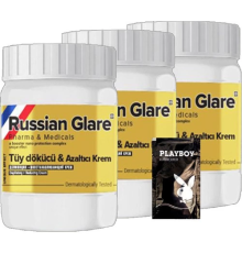 Etkili  Rusian Glare Tüy Dökücü Azaltıcı Krem Nano 3 Adet x 50 ml Rus Merhemi + Yanında Jel - 000031KI