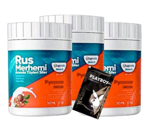 Etkili Turquoise 3 Tane Ceviz & Ceviz Sütü Rus Merhemi 50 ml Tüy Dökücü Krem + 1 Armağan Jel - 000031KI Etkili Turquoise 3 Tane Ceviz & Ceviz Sütü Rus Merhemi 50 ml Tüy Dökücü Krem + 1 Armağan Jel - 000031KI